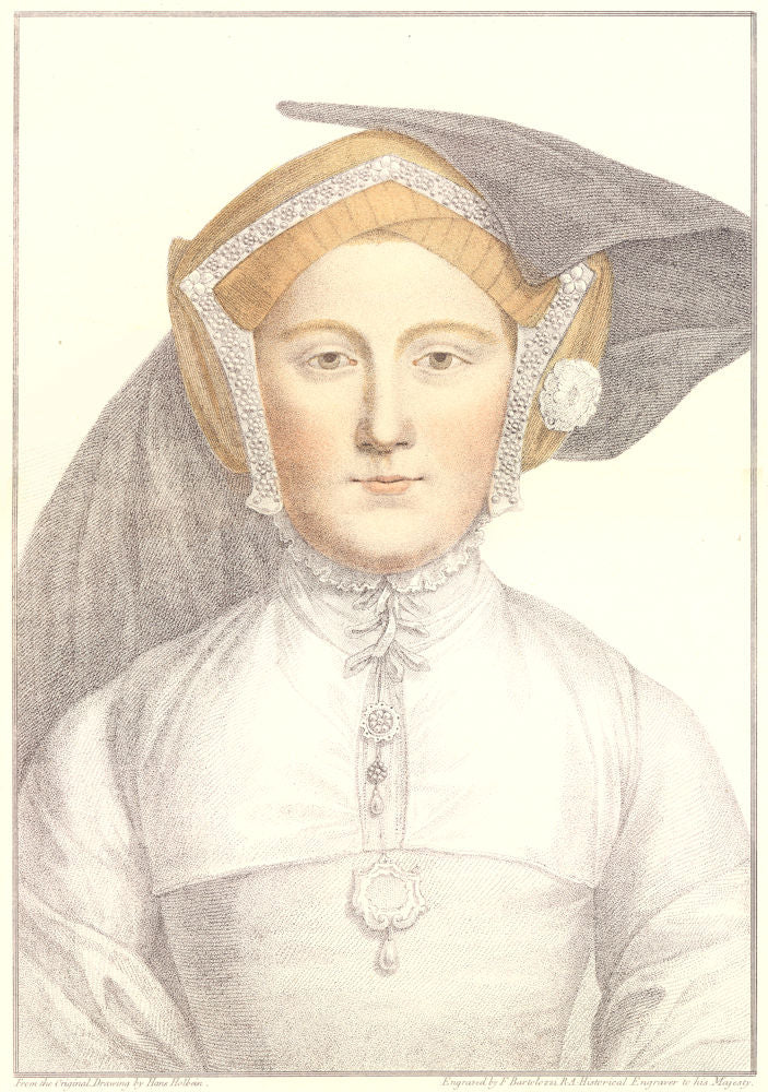 Unknown Lady from court of Henry VIII (7) by Bartolozzi after Hans Holbein 1884